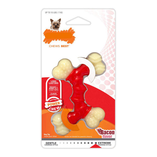 Giochino da Masticare Nylabone Extreme — Doppio Gusto Bacon, Taglia XS